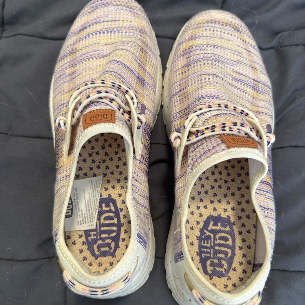 Hey Dude Purple and White Casual Shoes